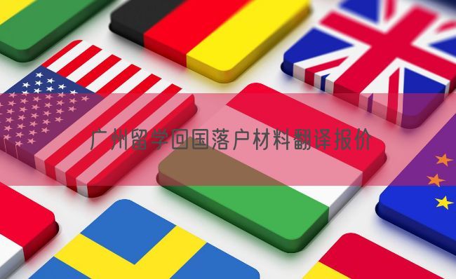 广州留学回国落户材料翻译报价