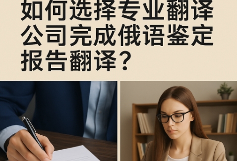 如何选择专业的翻译机构完成俄语鉴定报告翻译?