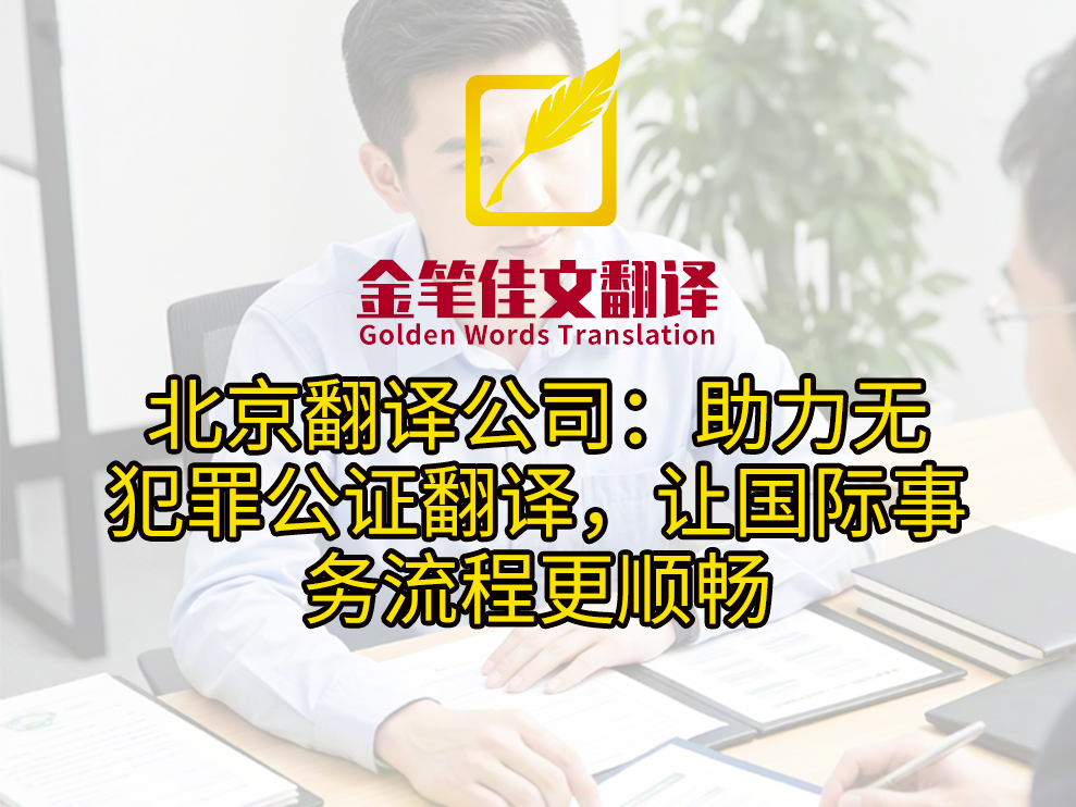 无犯罪记录公证翻译